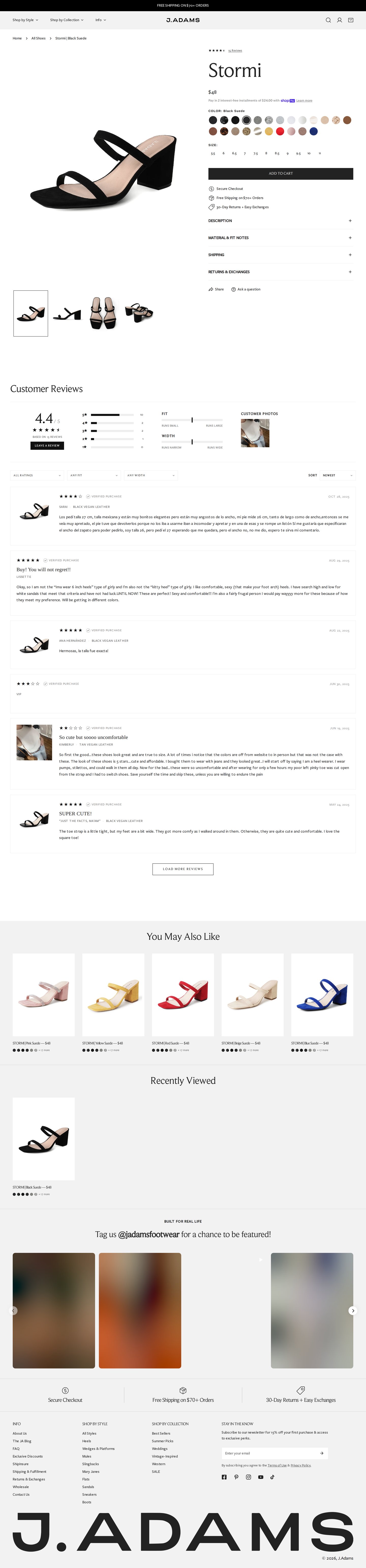J.Adams product detail page