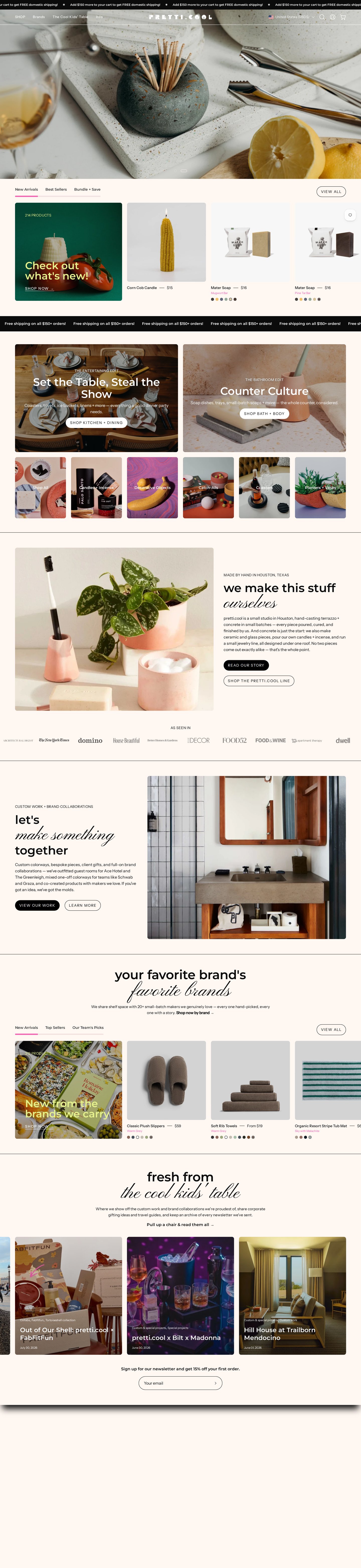 pretti.cool homepage walkthrough